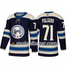 Dresovi Columbus Blue Jackets Nick Foligno 71 Adidas 2018-2019 Alternate Authentic - Muške